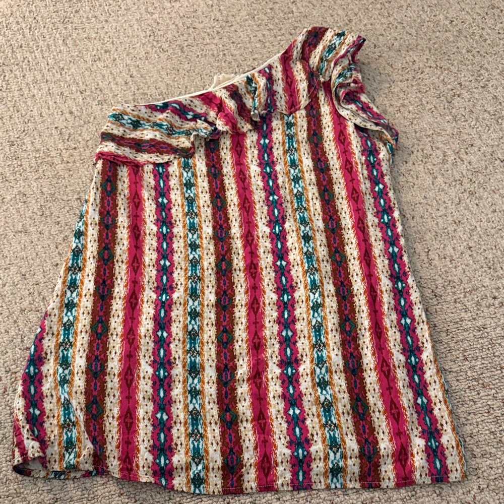 Savanna Jane Multicolor One Shoulder Dress